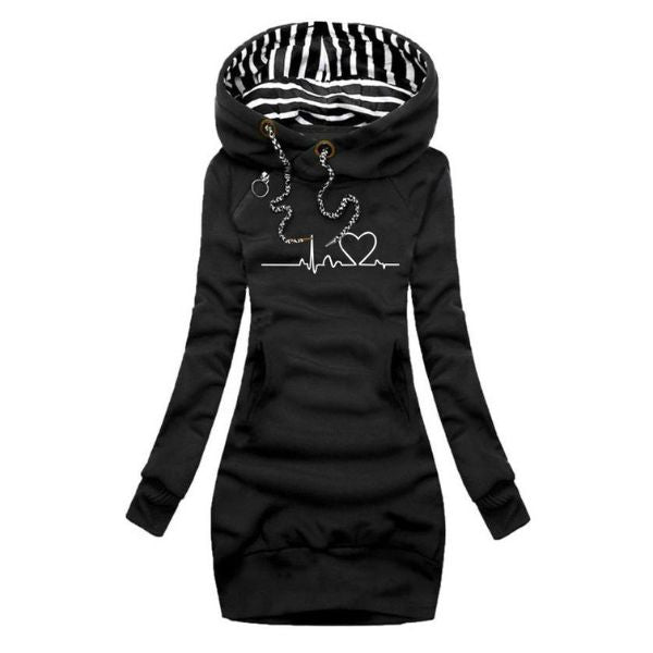 Damen Hoodie Elegant Kapuzenpullover Stilvoll - Image 3