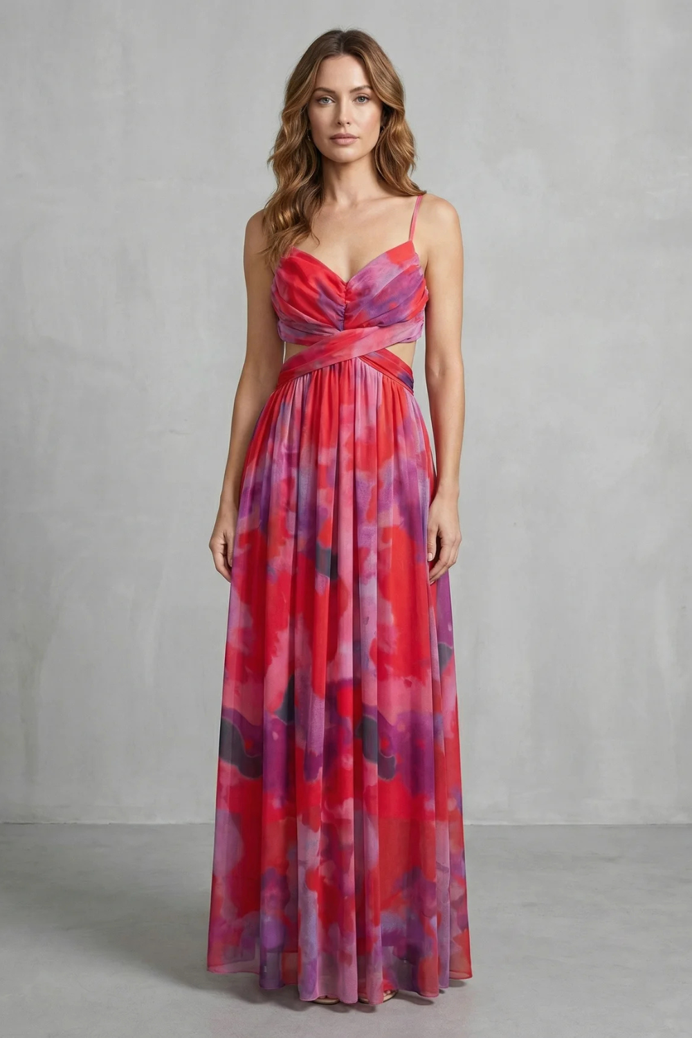 Damen Wasserfarben Maxikleid ärmellos Hochzeitsgast - Image 14