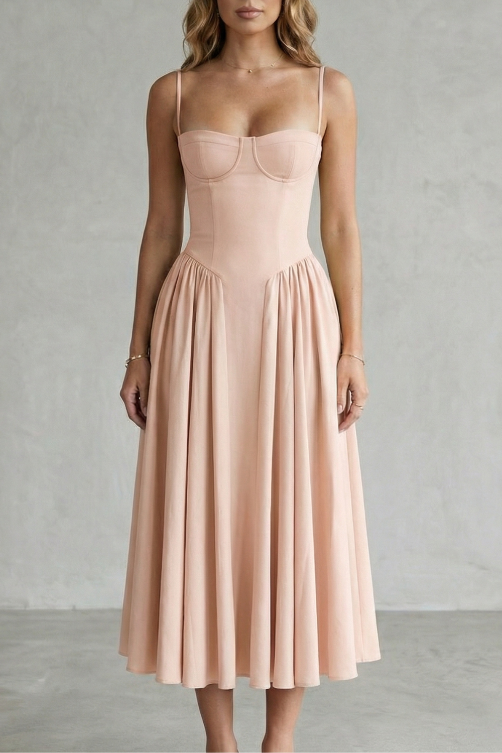Damen ärmelloses Corsagenkleid Midi festlich - Image 17