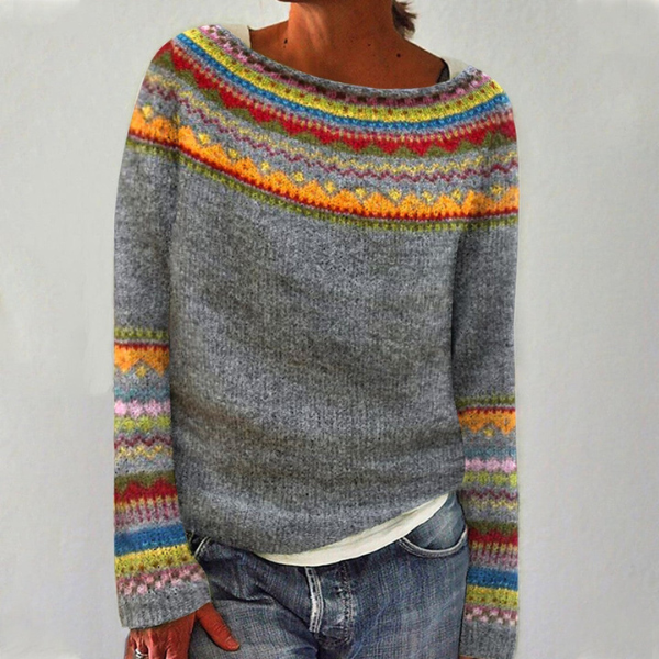Damen Vintage Strickpullover Retro - Image 2