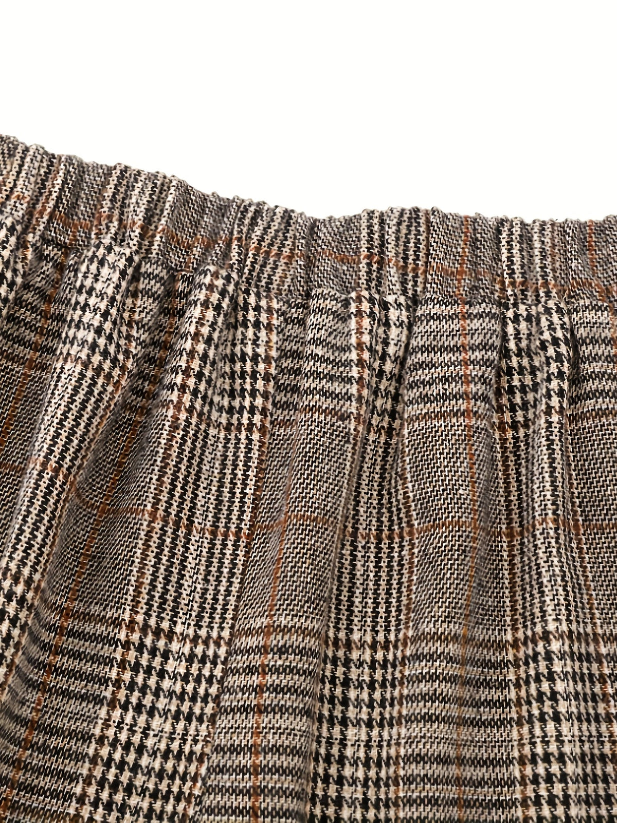Damen Karierte Weite Hose Marlene Stil - Image 5