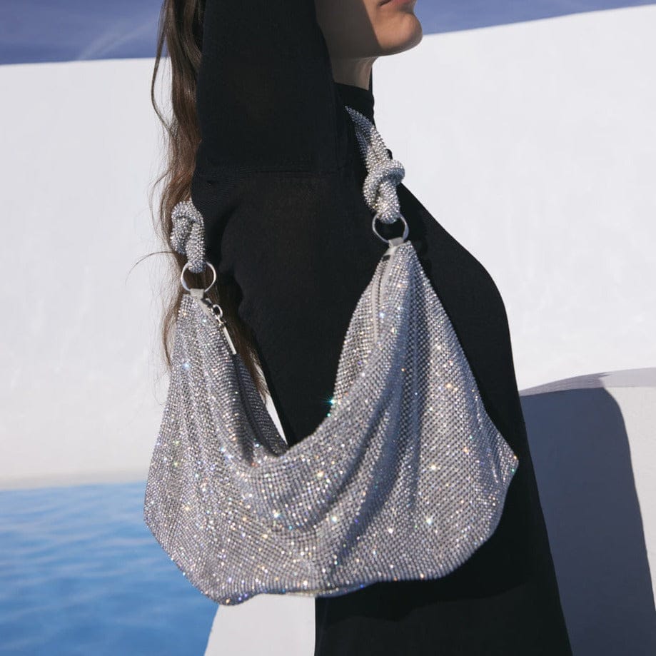 Damen Glitzer Clutch Strass Abendtasche - Image 6