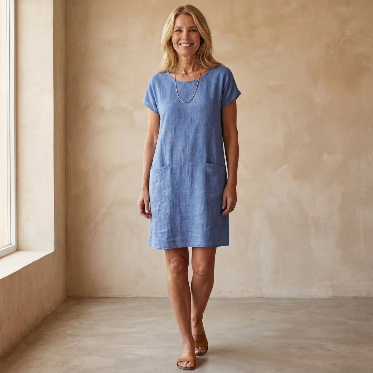 Damen Baumwolle Boho Kleid