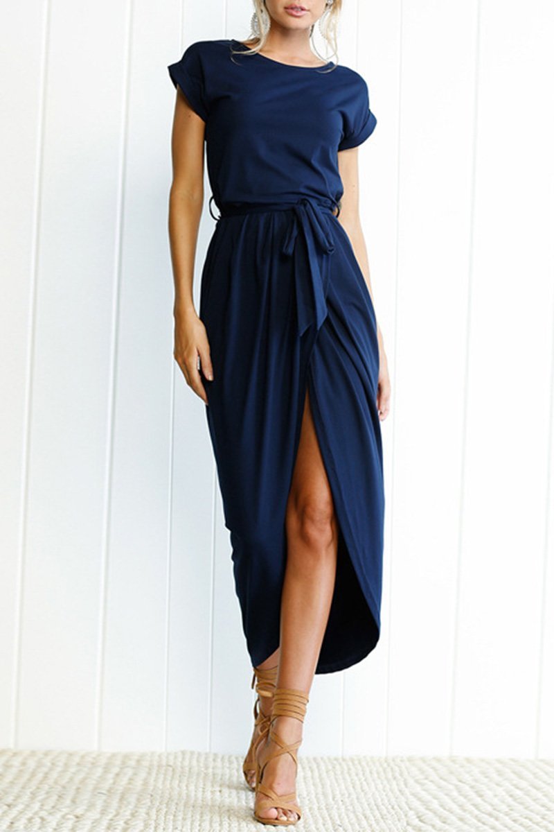 Damen Knöchellanges Kleid Lässig - Image 11