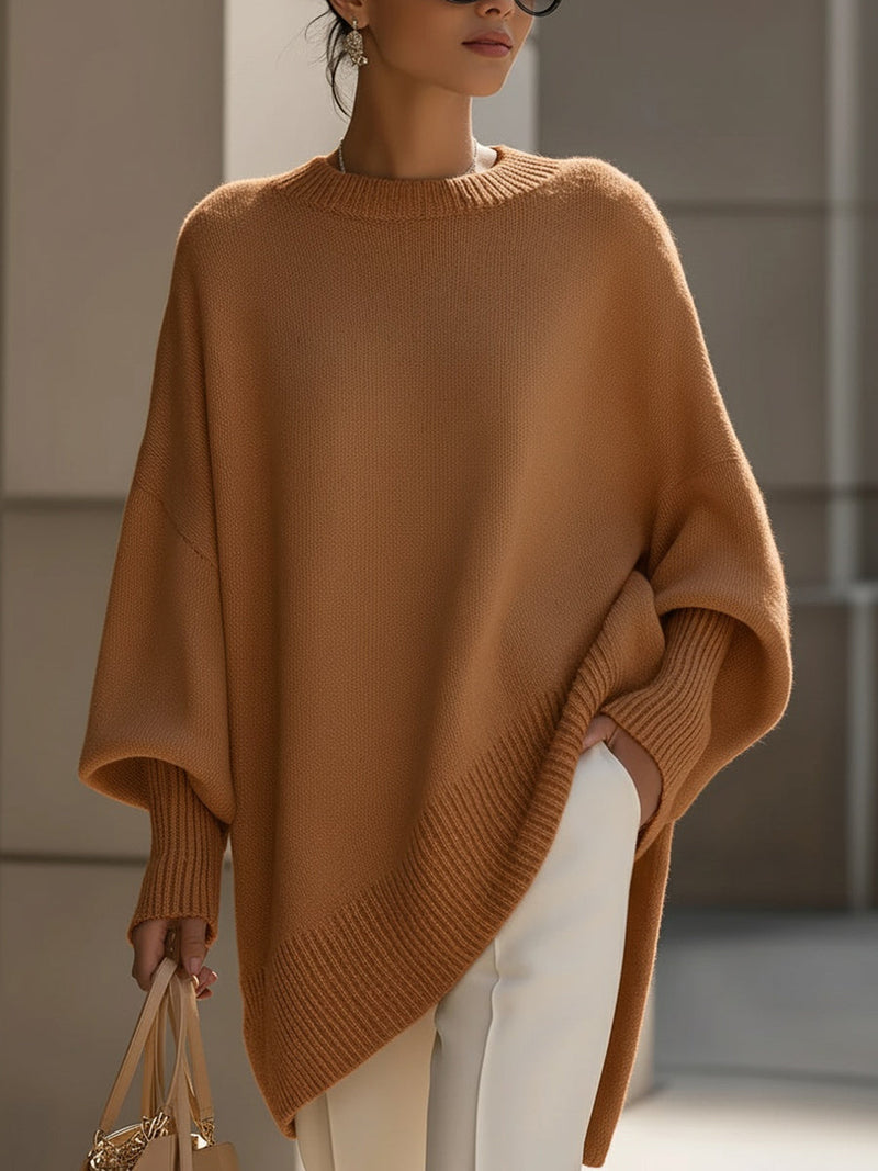 Damen Oversize Strickpullover Rundhals gestrickt - Image 10