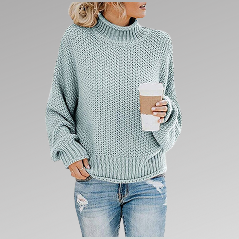 Damen Eleganter Strickpullover Stehkragen - Image 6