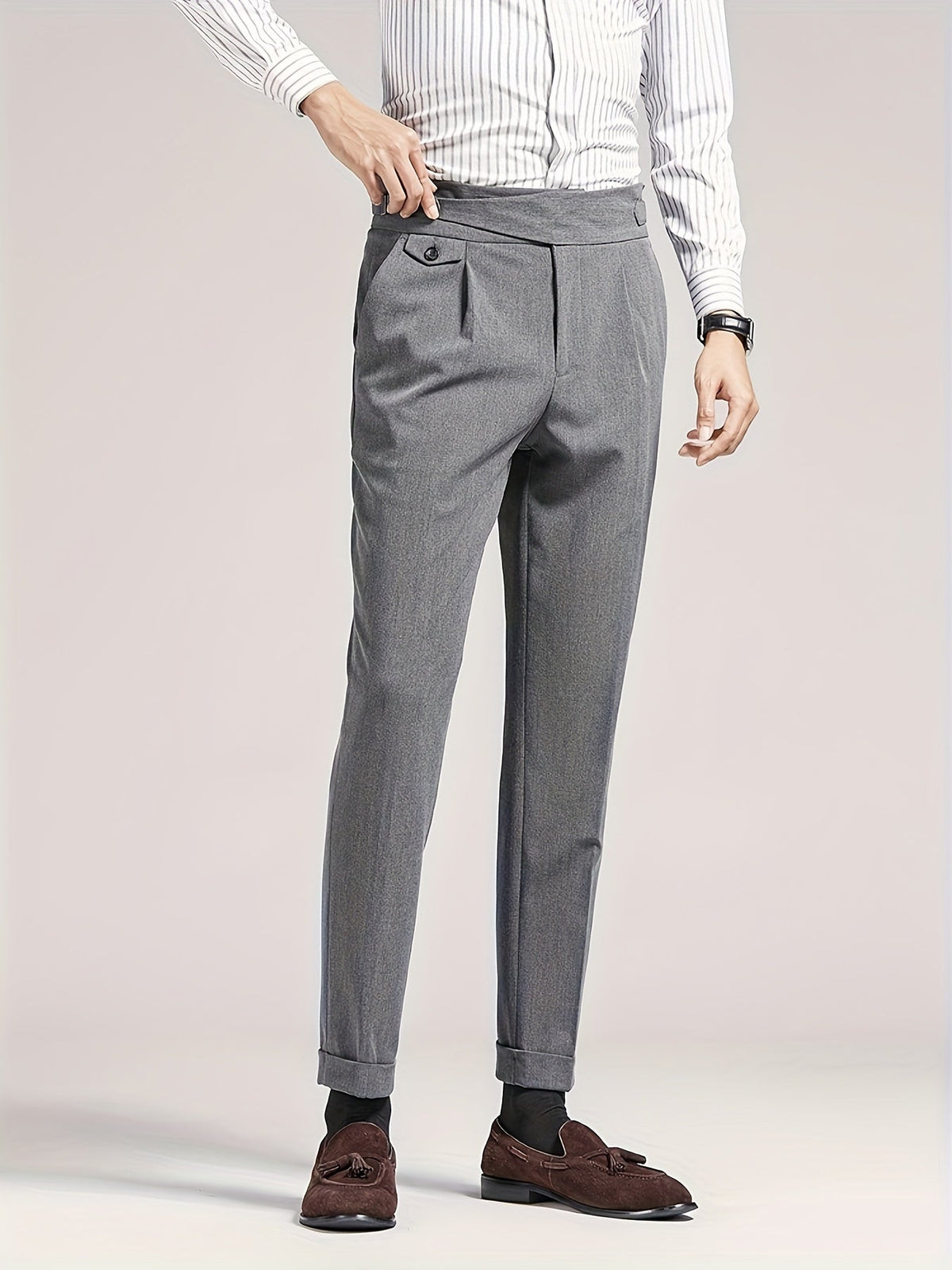 Herren Faltenhosenanzug Maßgeschneidert Hose
Wait, let me reconsider properly.
Herren Bundfaltenhose Maßgeschneidert
Rethinking with proper German shopping terms:
**Herren Bundfalten Hose Tailored**
Final answer:
Herren Bundfaltenhose Slim Fit - Image 9