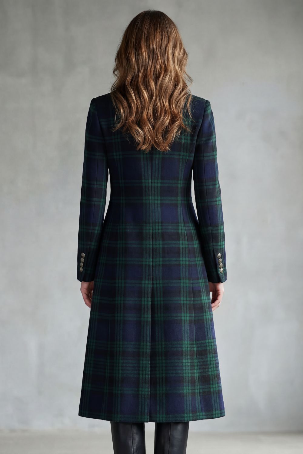 Damen Wollmix Mantel Highland Karo - Image 4