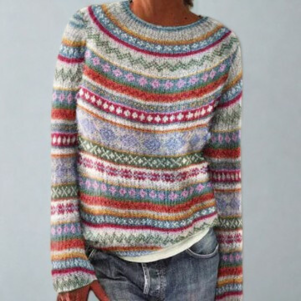 Damen Vintage Strickpullover Retro - Image 4
