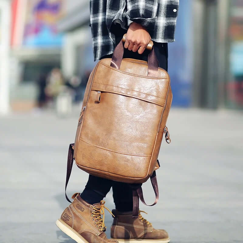 Damen Rucksack Vegan Kunstleder Laptopfach - Image 4