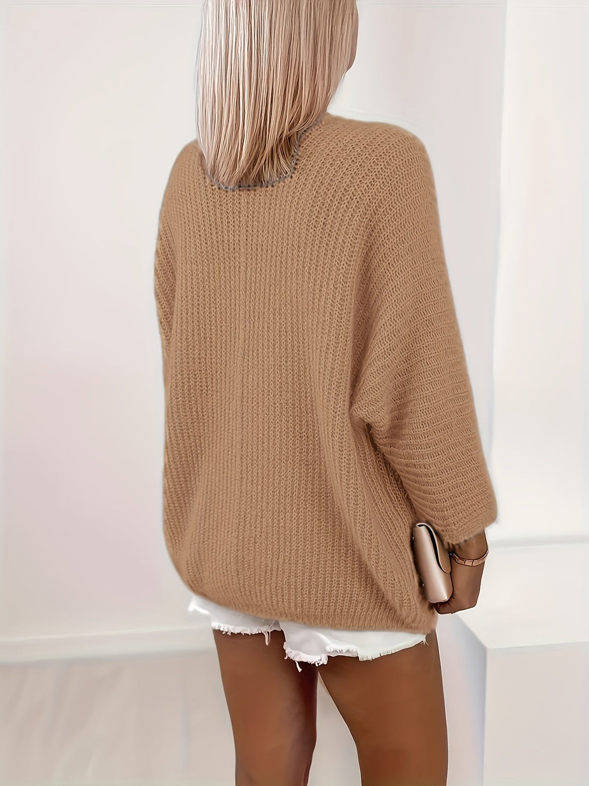 Damen Oversized Grobstrick Cardigan - Image 10