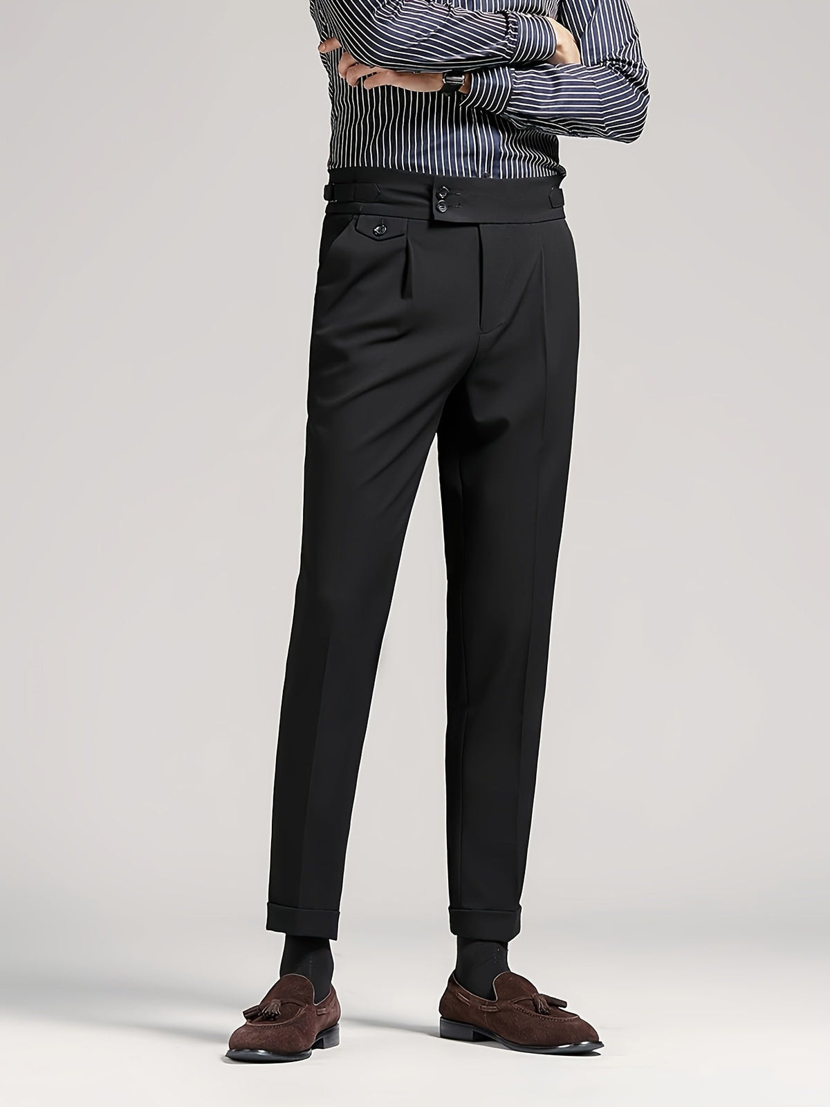 Herren Bundfaltenhose Maßgeschneidert Elegant - Image 2