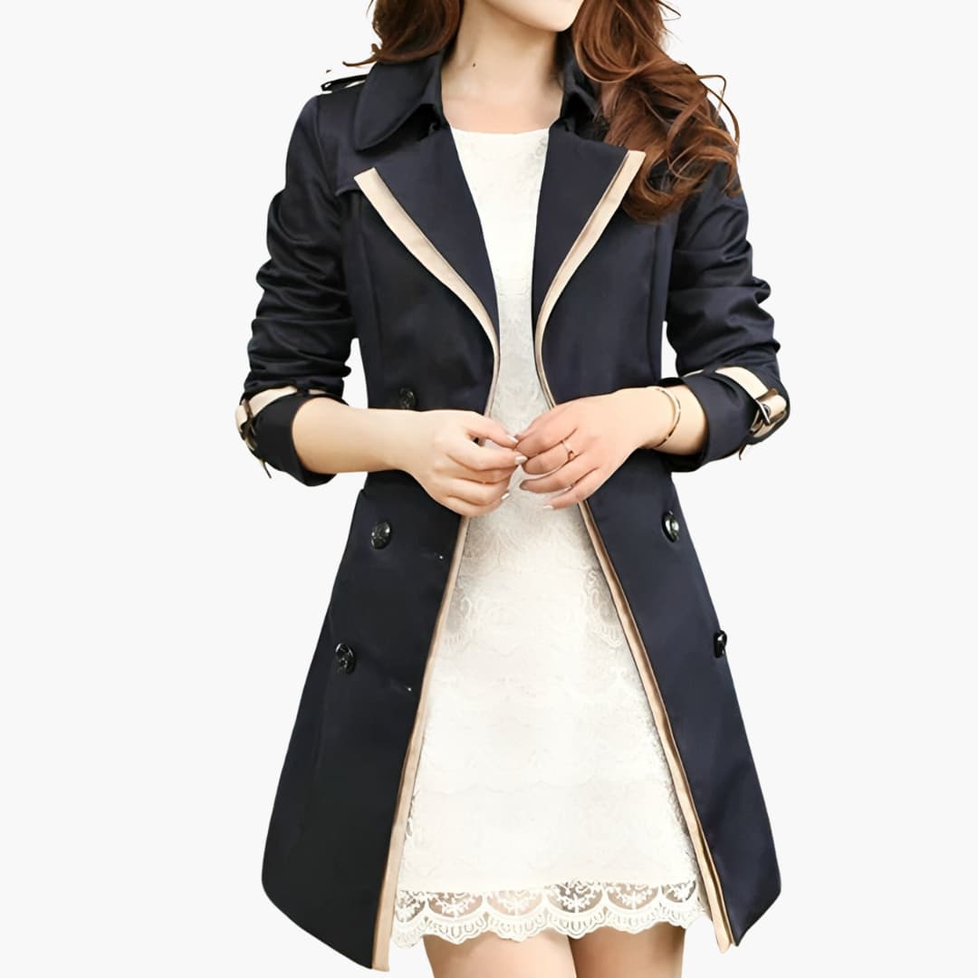 Damen Trenchcoat klassisch mit Gürtel - Image 3