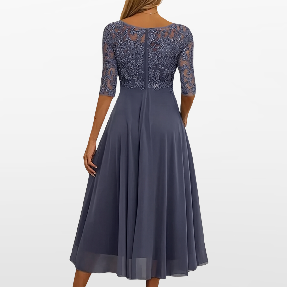 Damen Spitzenkleid Midi Festlich - Image 6