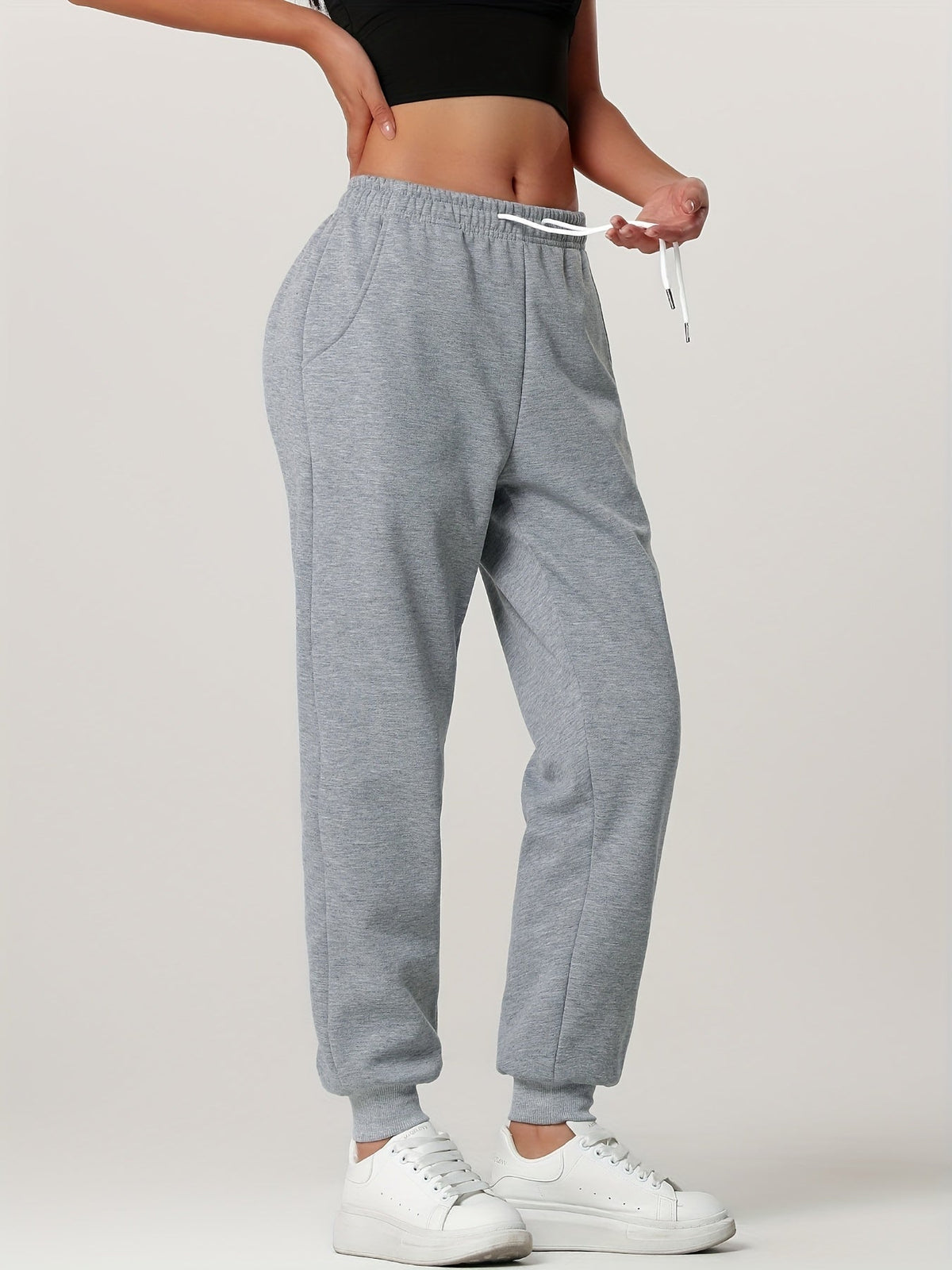 Damen Gefütterte Jogginghose mit Bündchen Winter Kuschelig - Image 24