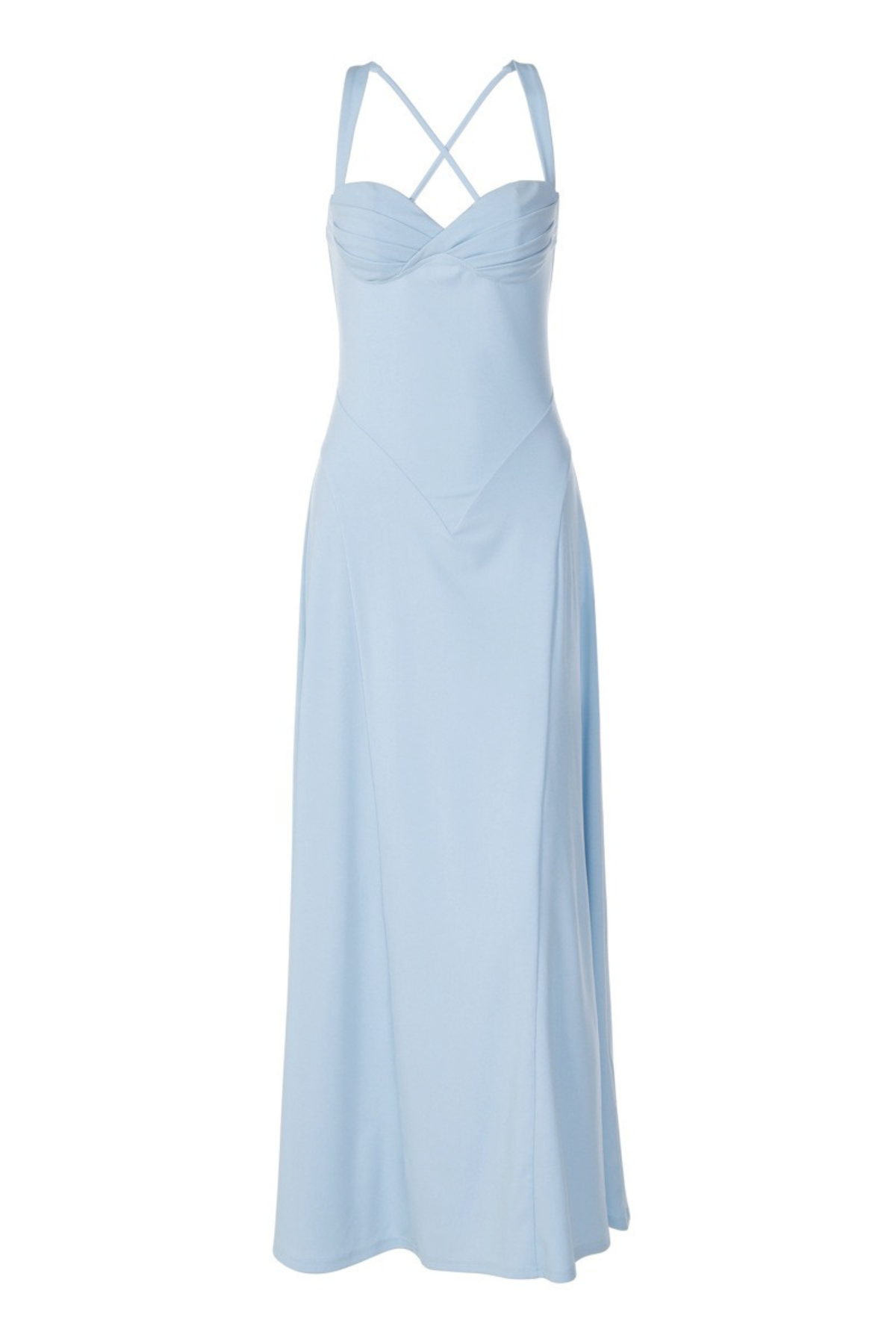 Damen Maxikleid Herz-Ausschnitt Crêpe Georgette festlich - Image 5