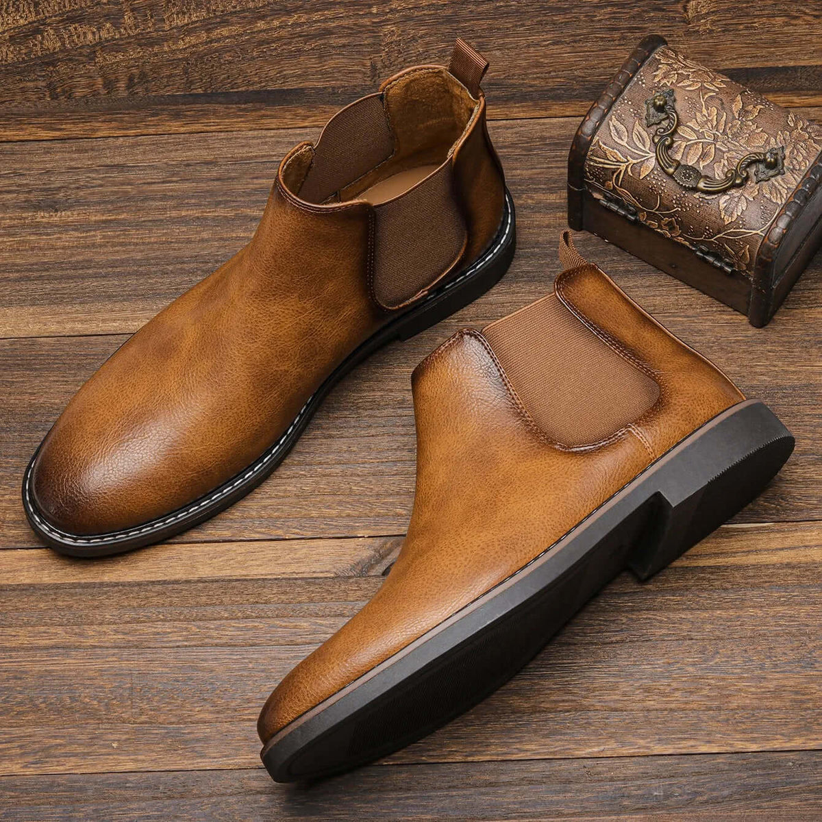 Herren Chelsea Boots Klassisch Leder - Image 5