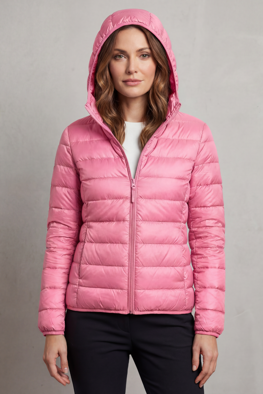 Damen Leichte Packbare Kapuzen Steppjacke - Image 28