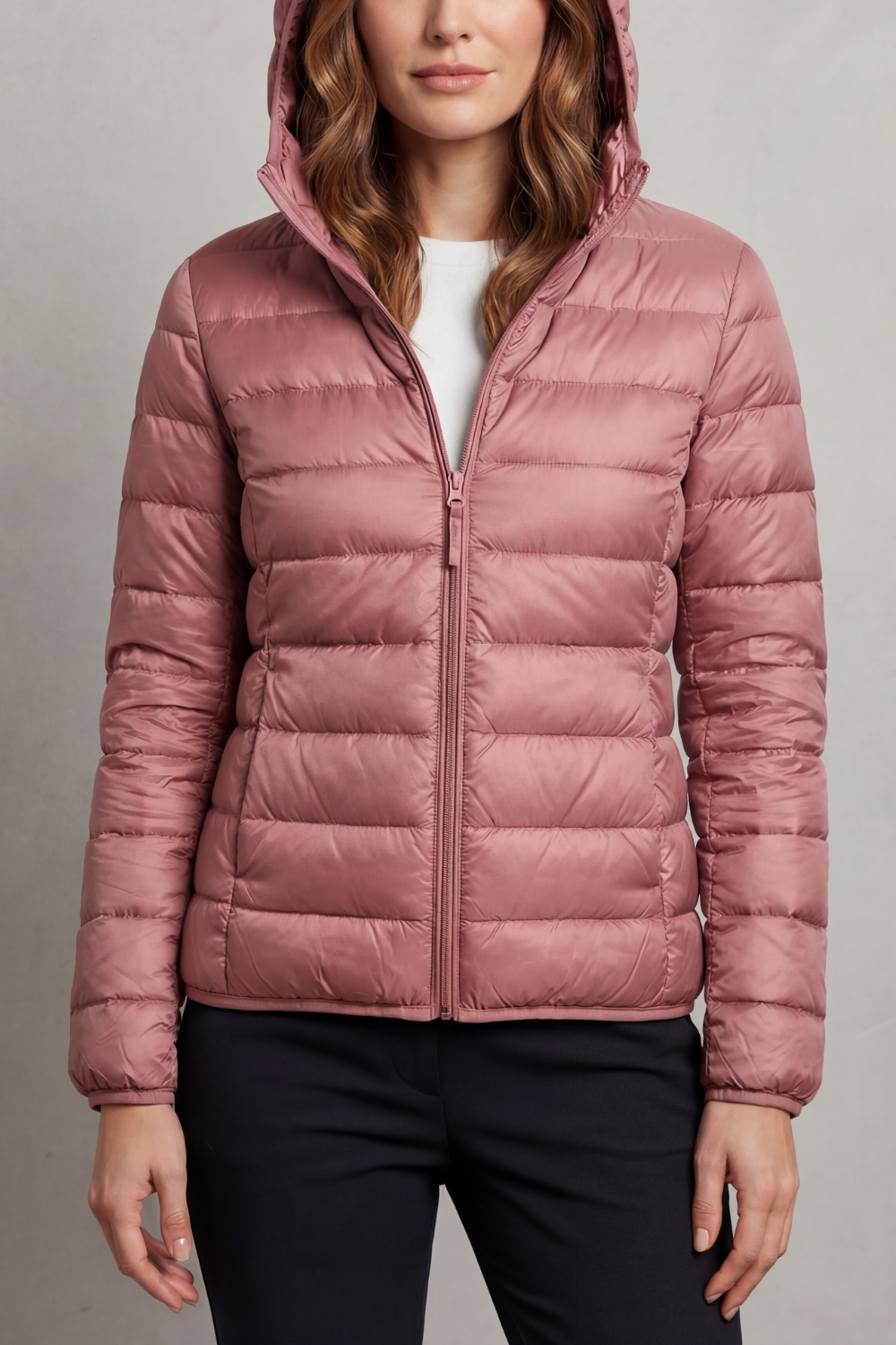 Damen Leichte Packbare Kapuzen Steppjacke - Image 13