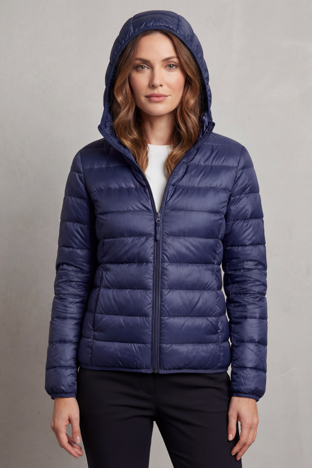 Damen Leichte Packbare Kapuzen Steppjacke - Image 10