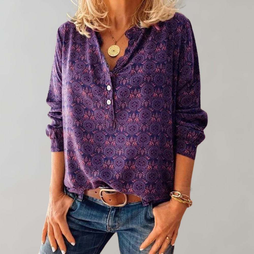 Damen Boho Bluse Sommerbluse Boho Chic leicht - Image 2