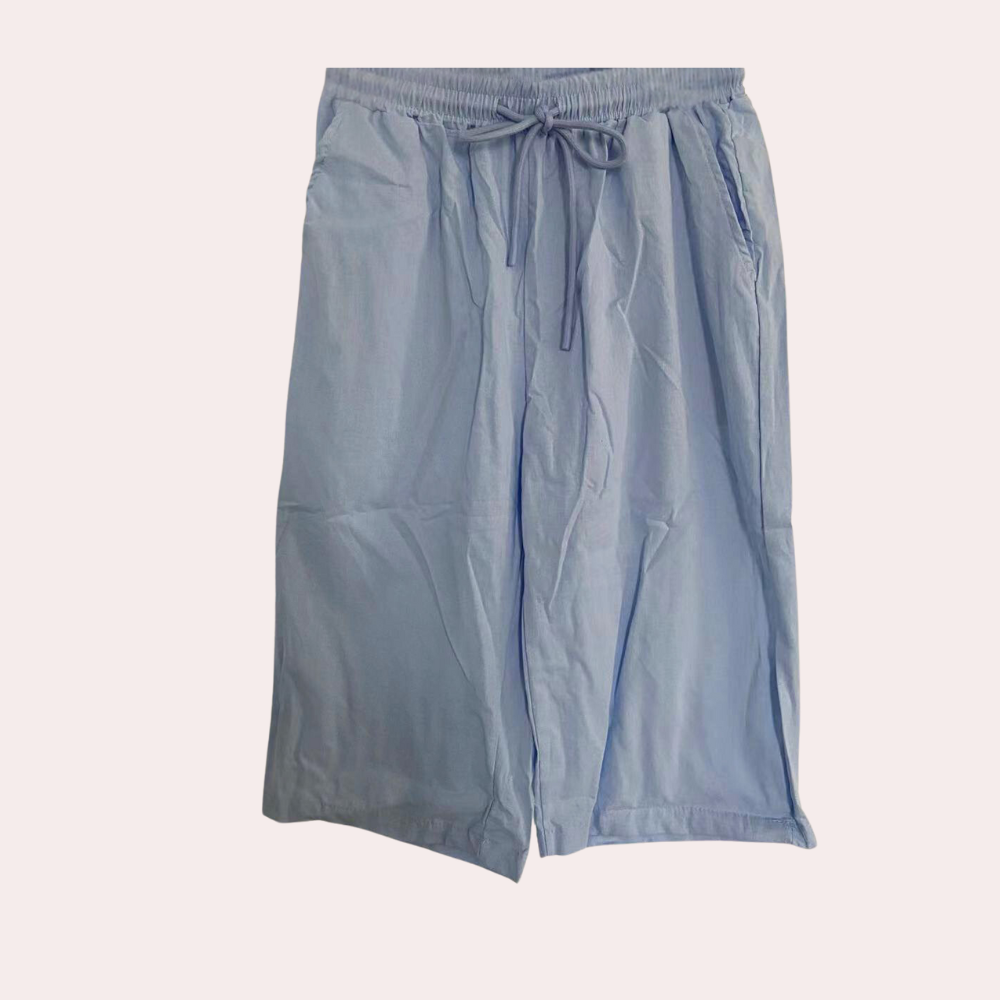 Damen Leinen Baumwoll Shorts Gummibund - Image 2