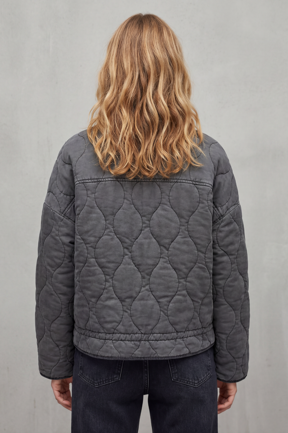Damen Steppjacke Pufferjacke Gesteppt Hoher Kragen - Image 4