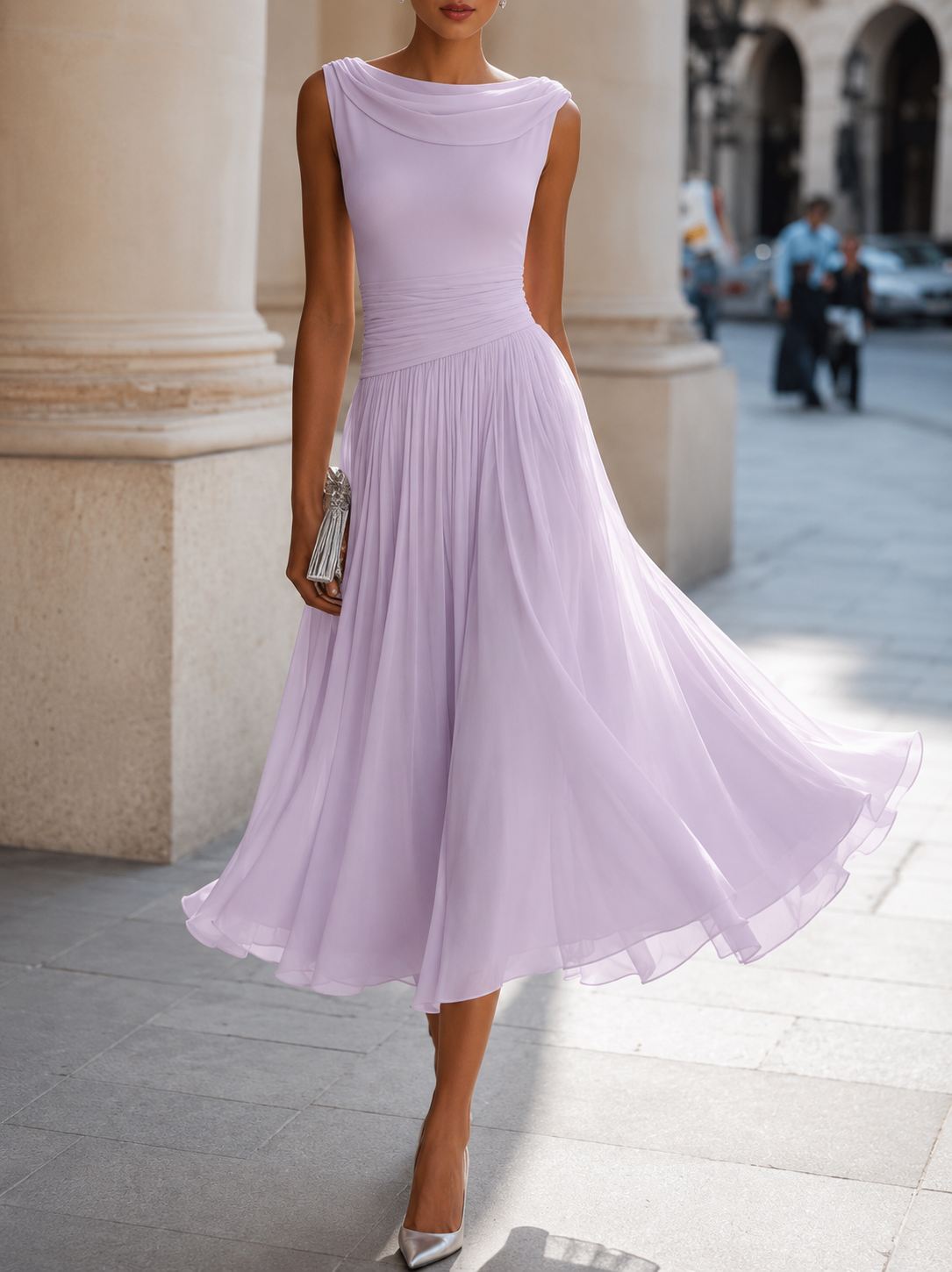 Damen Elegantes Midikleid Festlich - Image 6