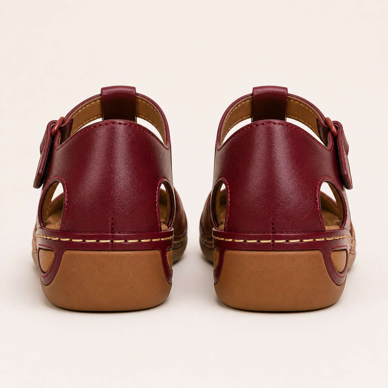 Damen Orthopädische Leder Sandalen Verstellbar - Image 8