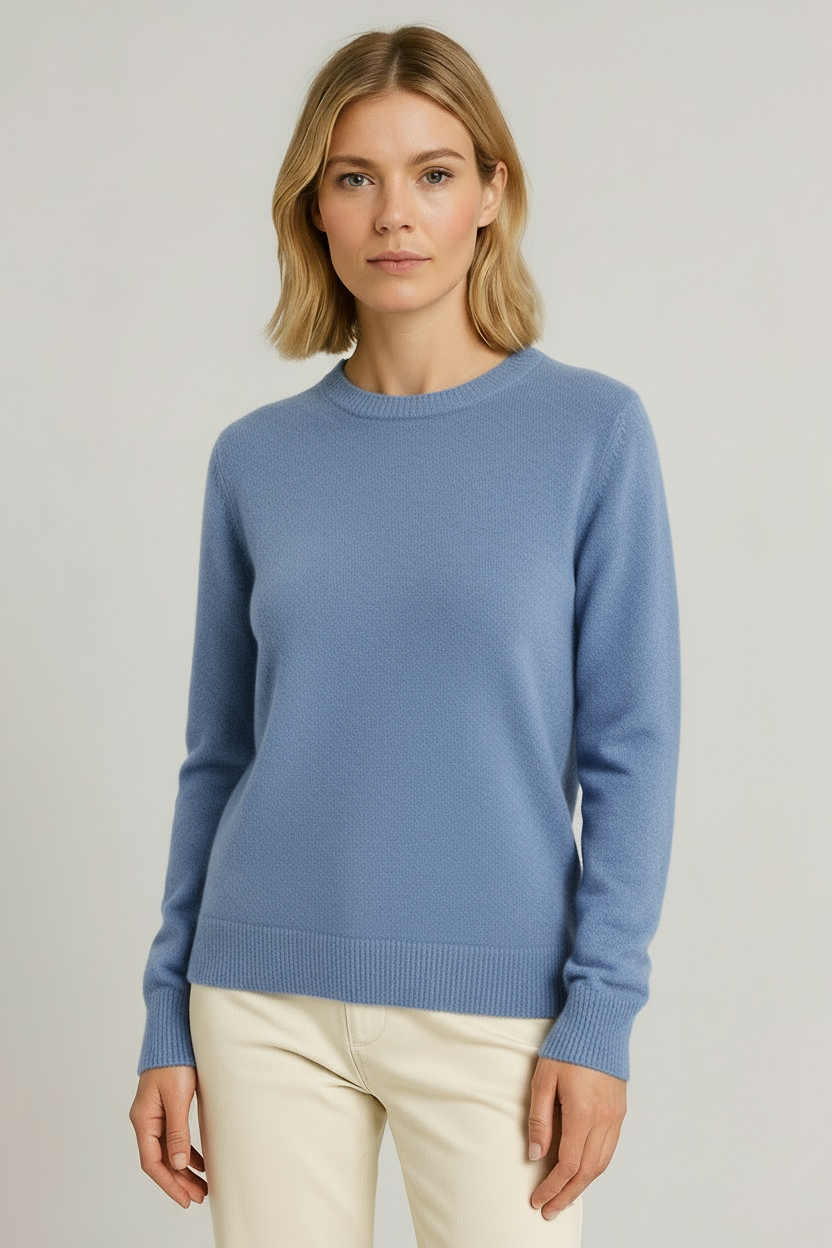Damen Feinstrickpullover Kaschmir-Optik Rundhals - Image 5