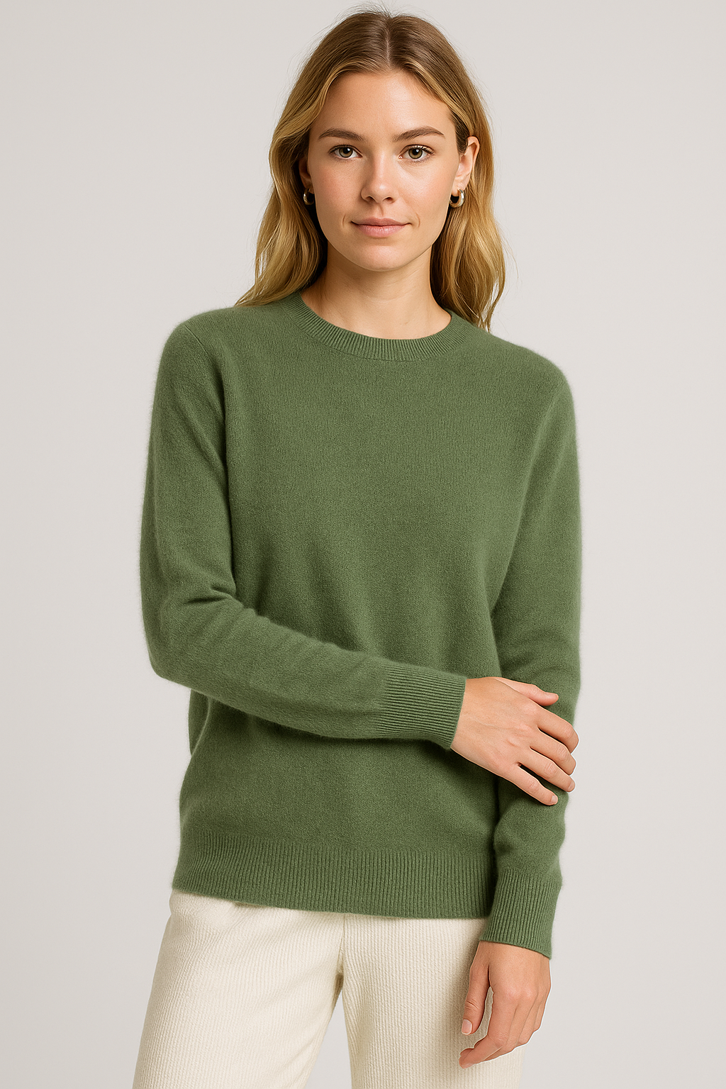 Damen Feinstrickpullover Kaschmir-Optik Rundhals - Image 9