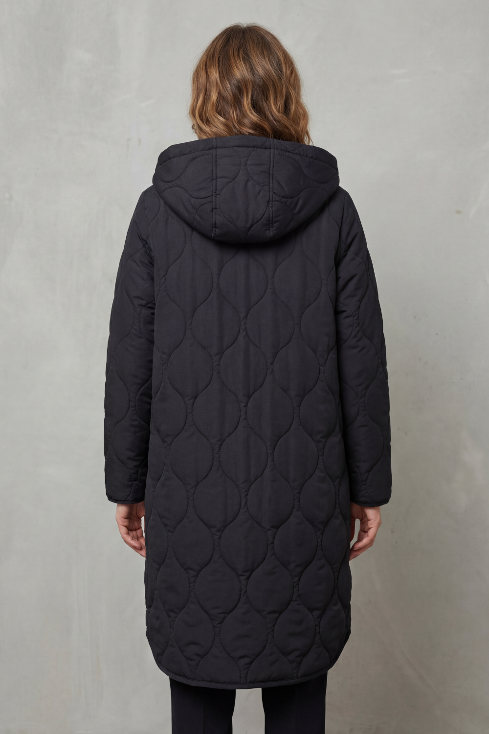 Damen Stepparka mit Kapuze Longline - Image 4
