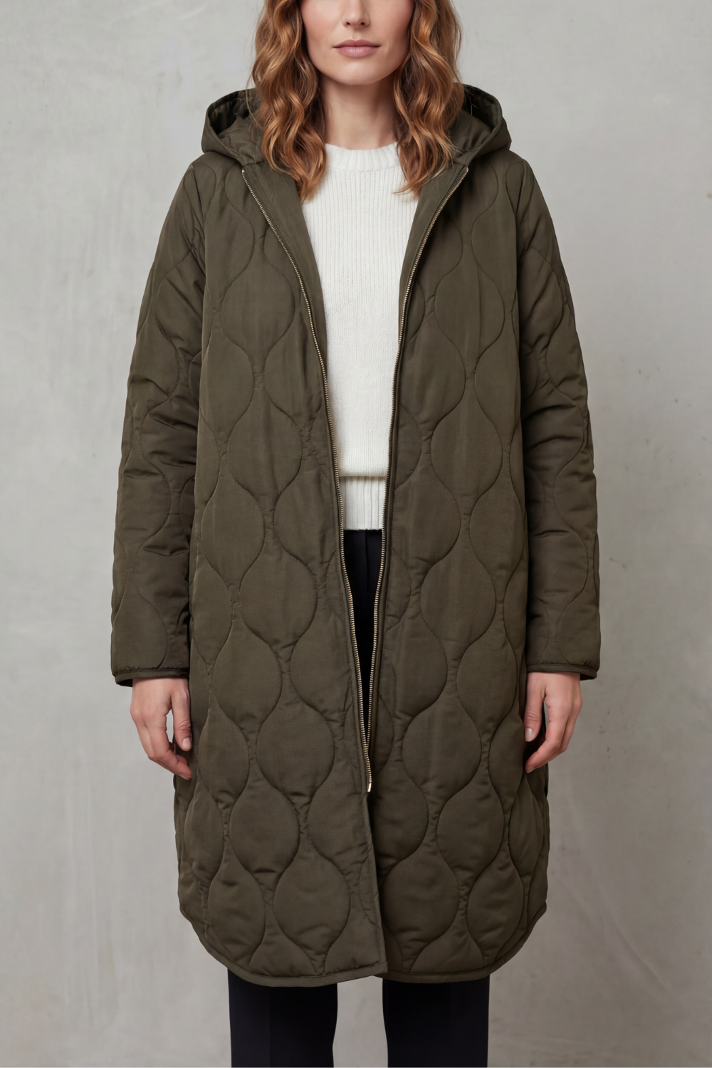Damen Stepparka mit Kapuze Longline - Image 5