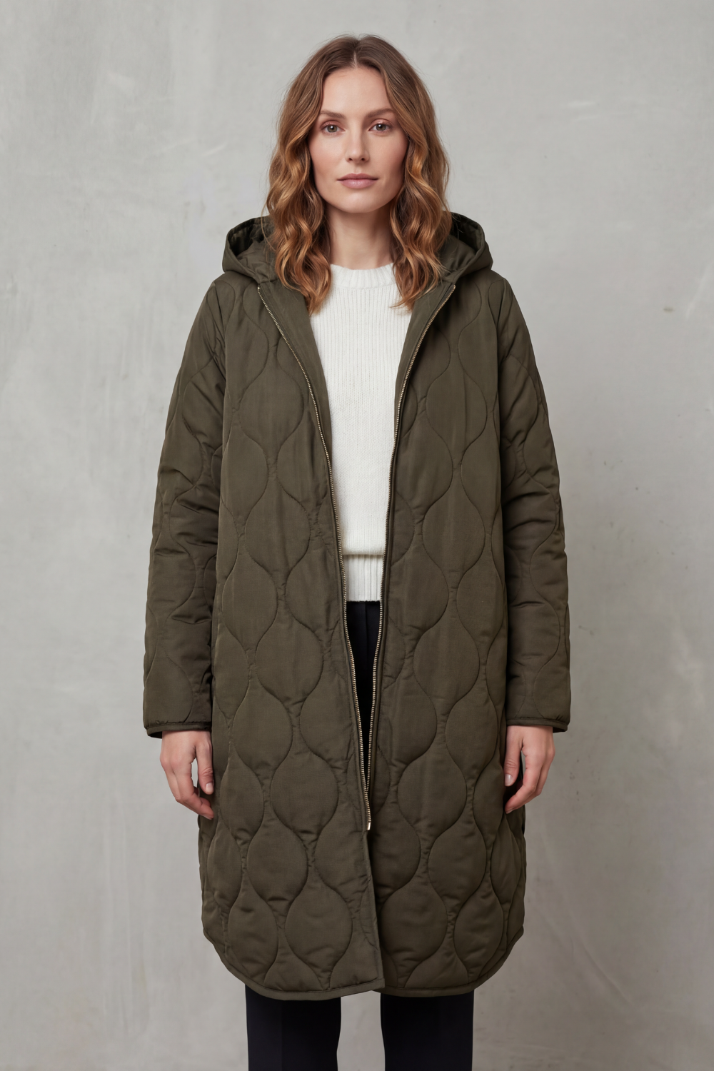 Damen Stepparka mit Kapuze Longline - Image 6