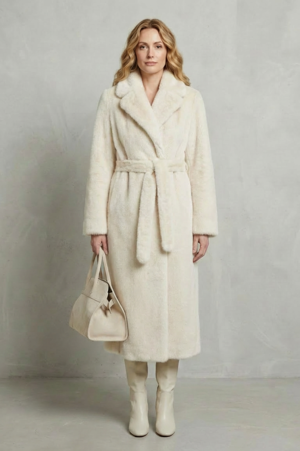 Damen Kunstpelzmantel Oversized Lang Kunstfell - Image 6