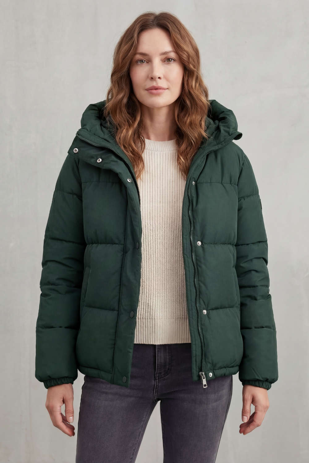 Damen Steppjacke Pufferjacke warm mit Kapuze - Image 8