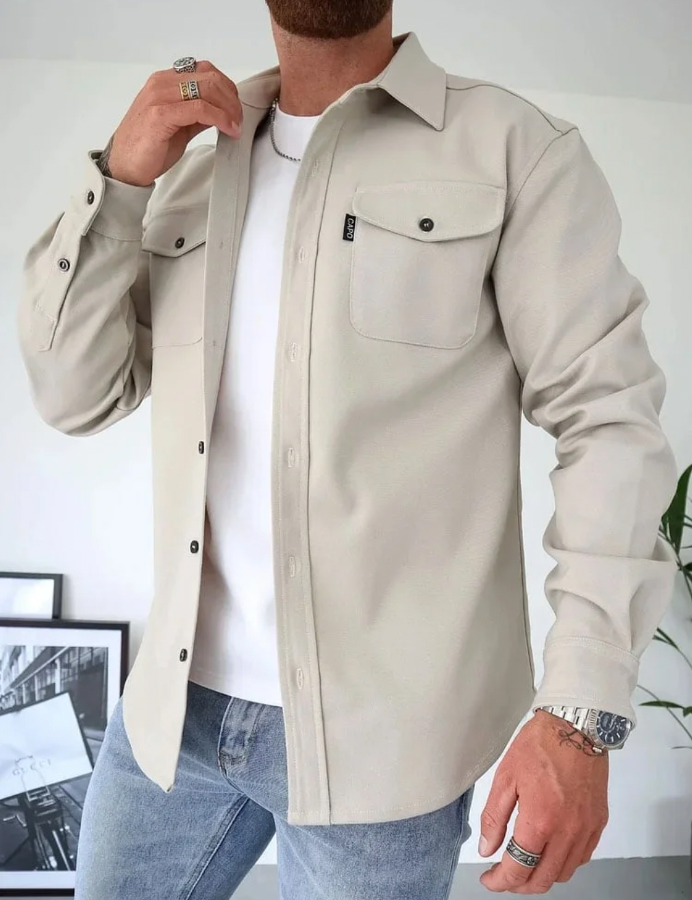 Herrenhemd Modern Fit weicher Stoff - Image 4