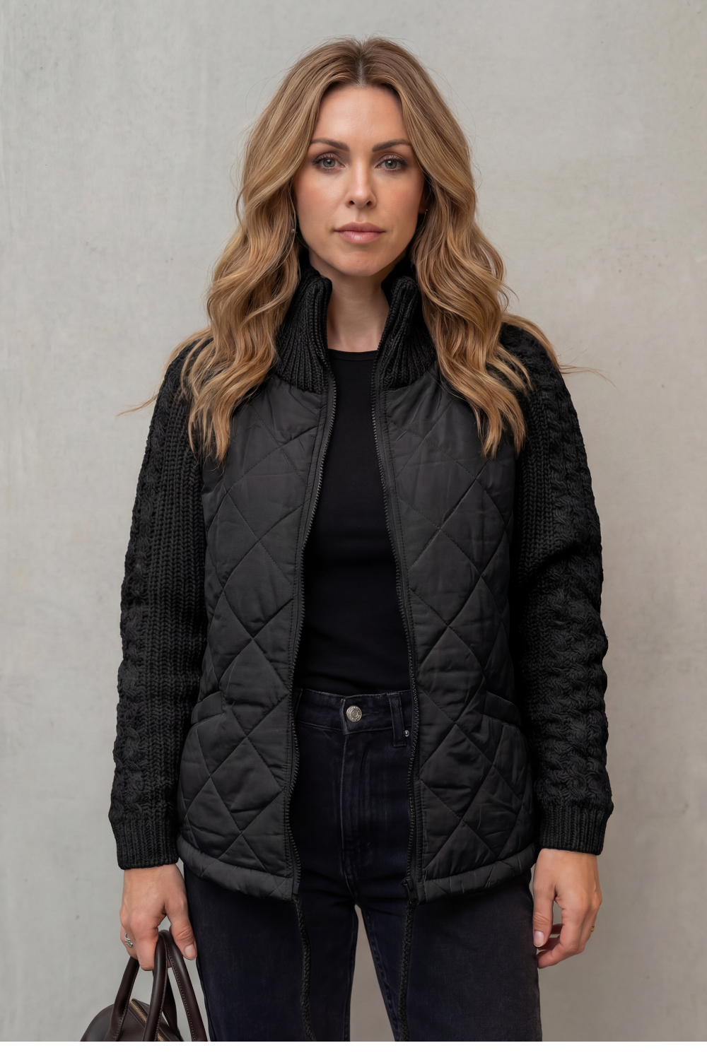 Damen Gestrickte Steppjacke Puffer - Image 9