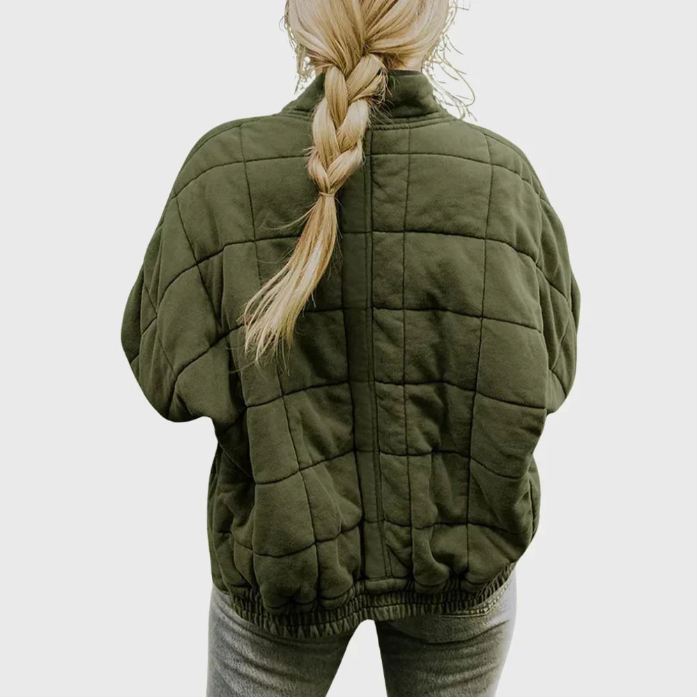 Damen Oversized Steppjacke Stehkragen - Image 2