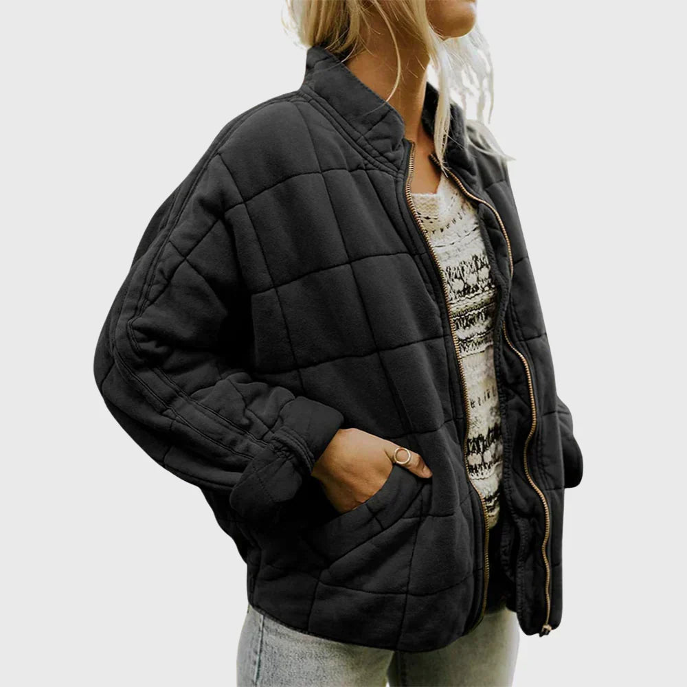 Damen Oversized Steppjacke Stehkragen - Image 3