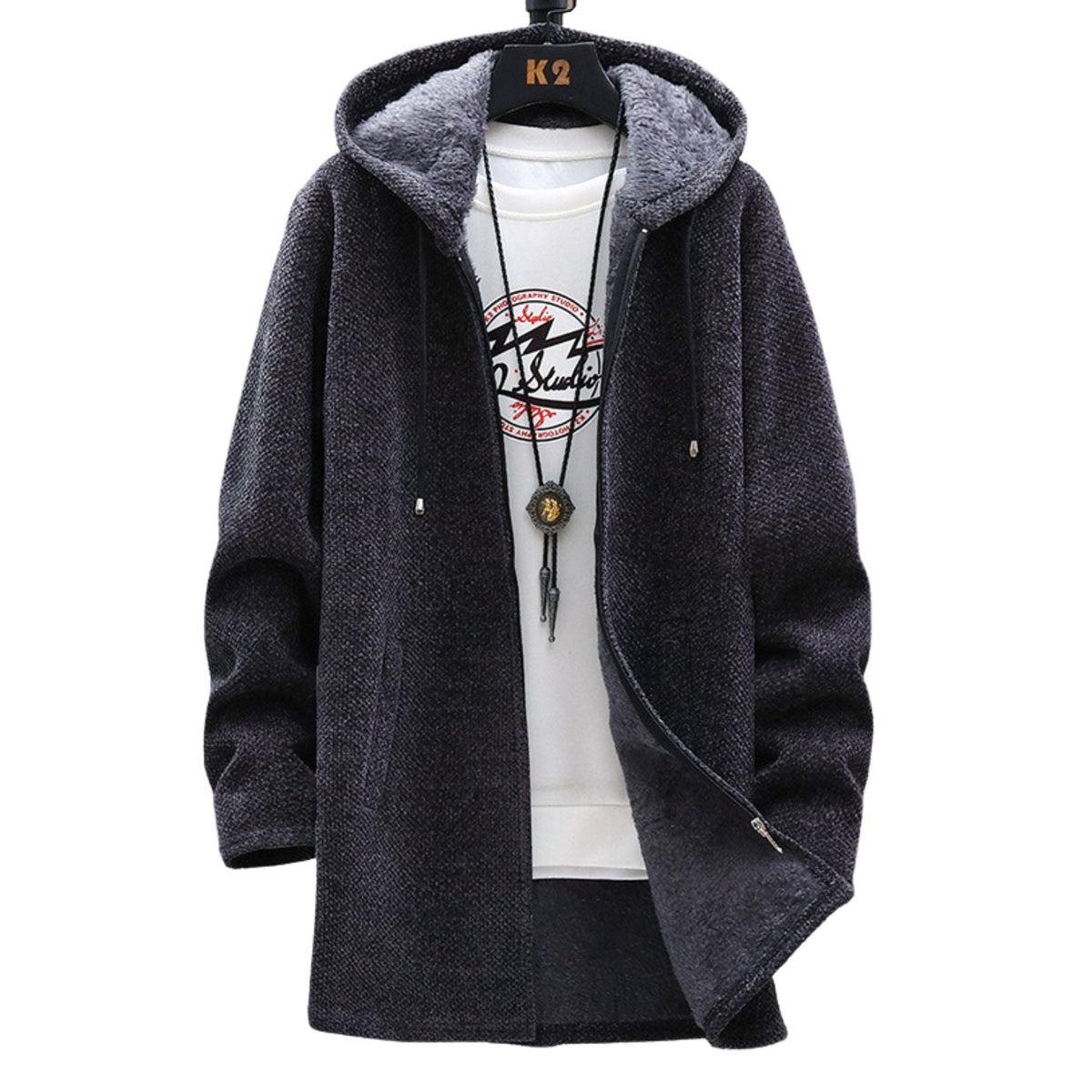 Damen Zip Hoodie Langarm Kapuzenpullover Reißverschluss - Image 4