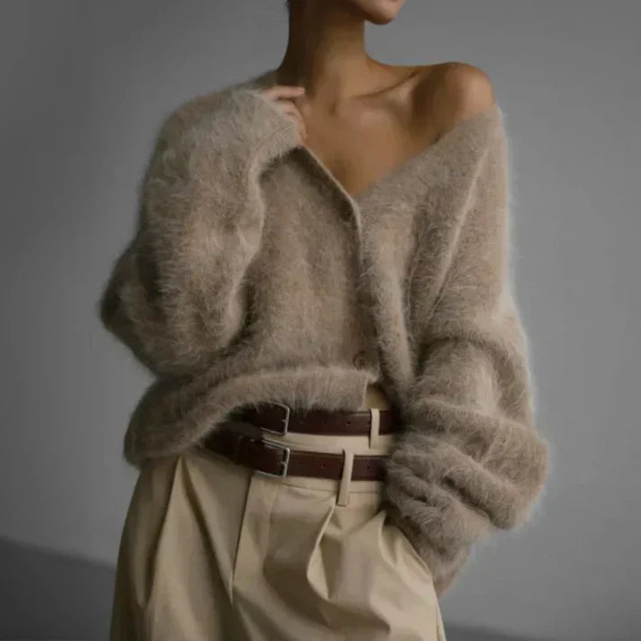 Damen Kaschmir Cardigan Locker Weich - Image 6