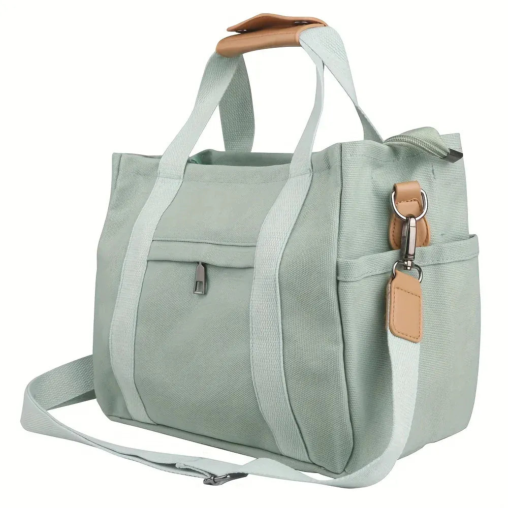 Damen Tote Bag groß Shopper Handtasche viele Fächer Schulterriemen