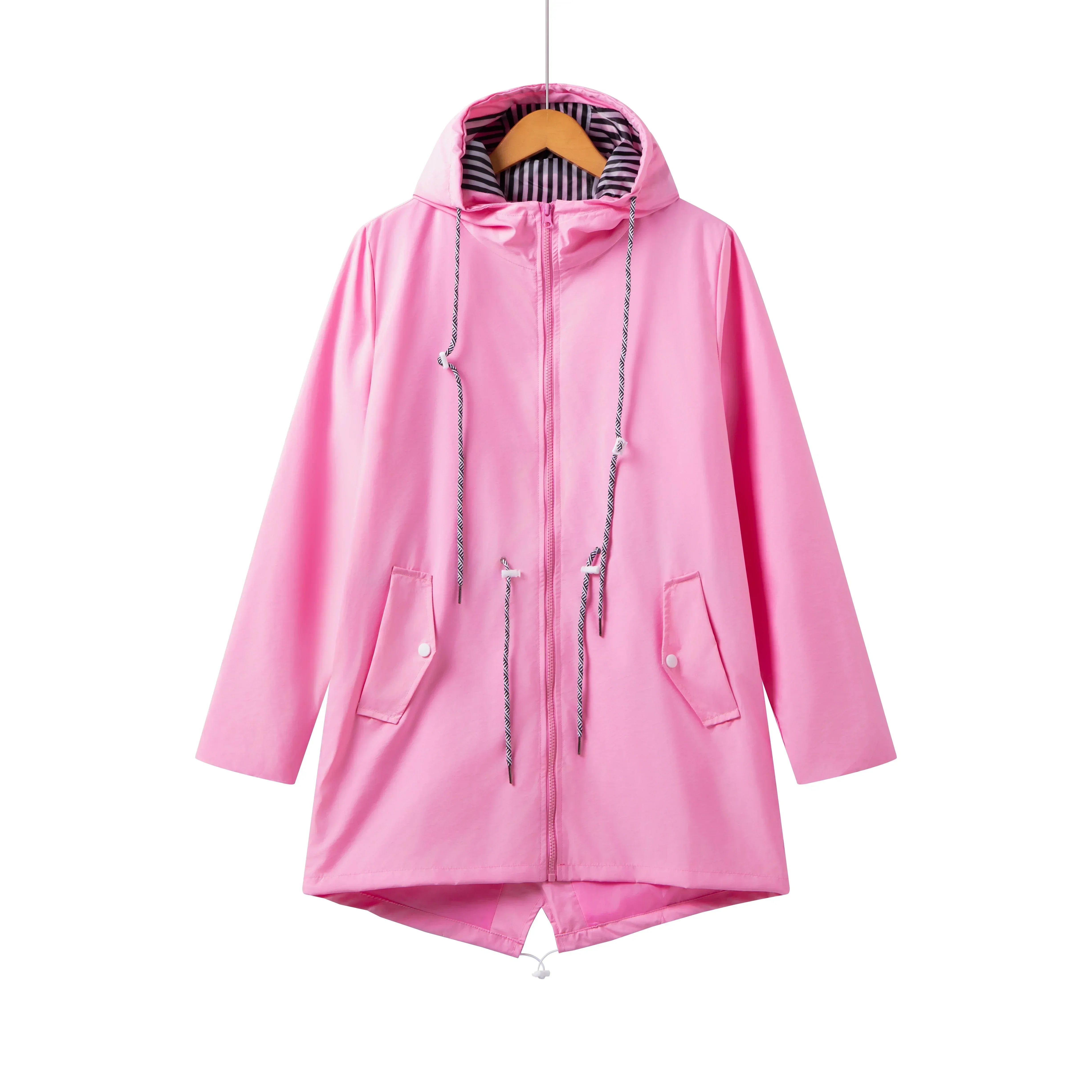 Damen Wasserdichter Trenchcoat mit Kapuze Lässig - Image 4