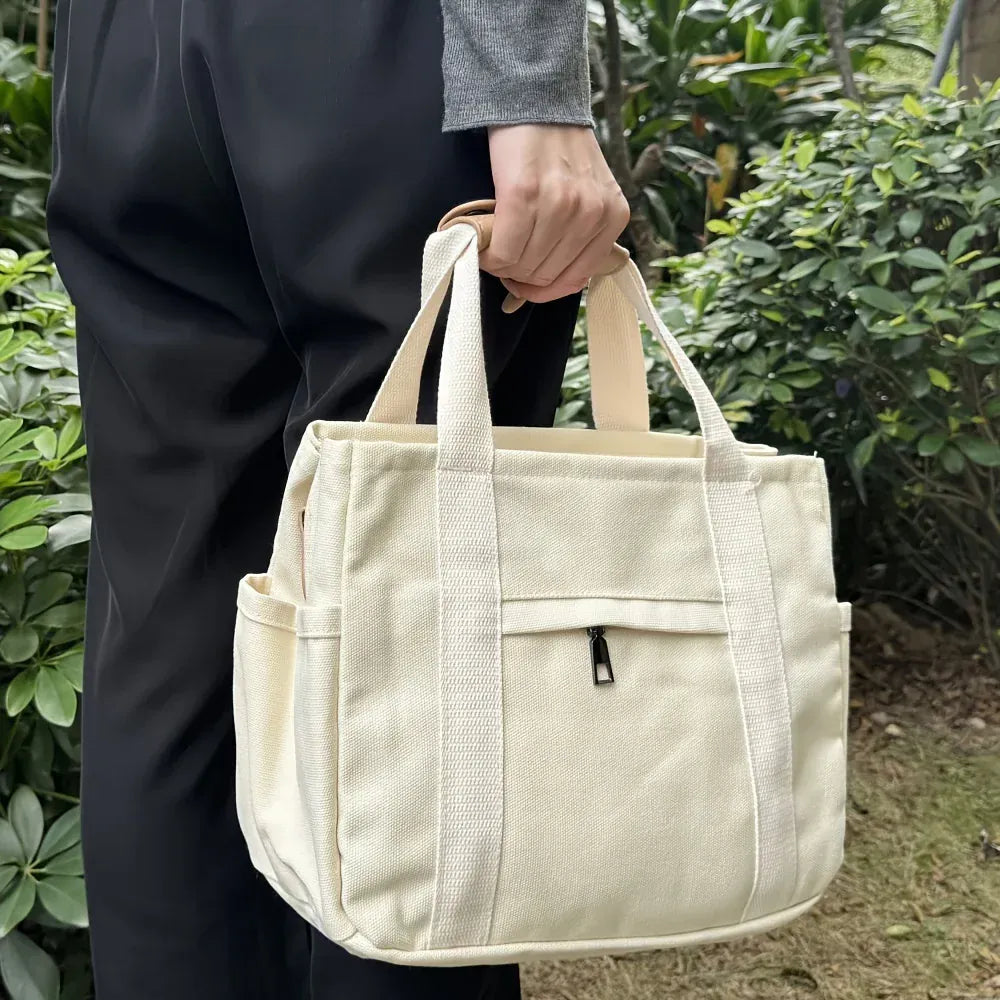 Damen Tote Bag groß Shopper Handtasche viele Fächer Schulterriemen - Image 2