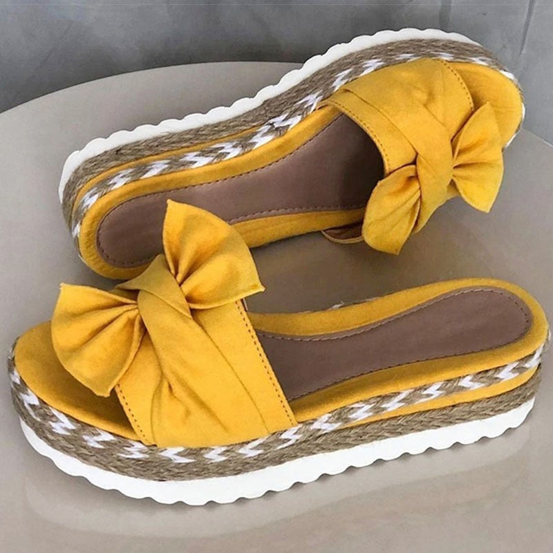 Damen Flache Sandalen Schleife Elegant - Image 5