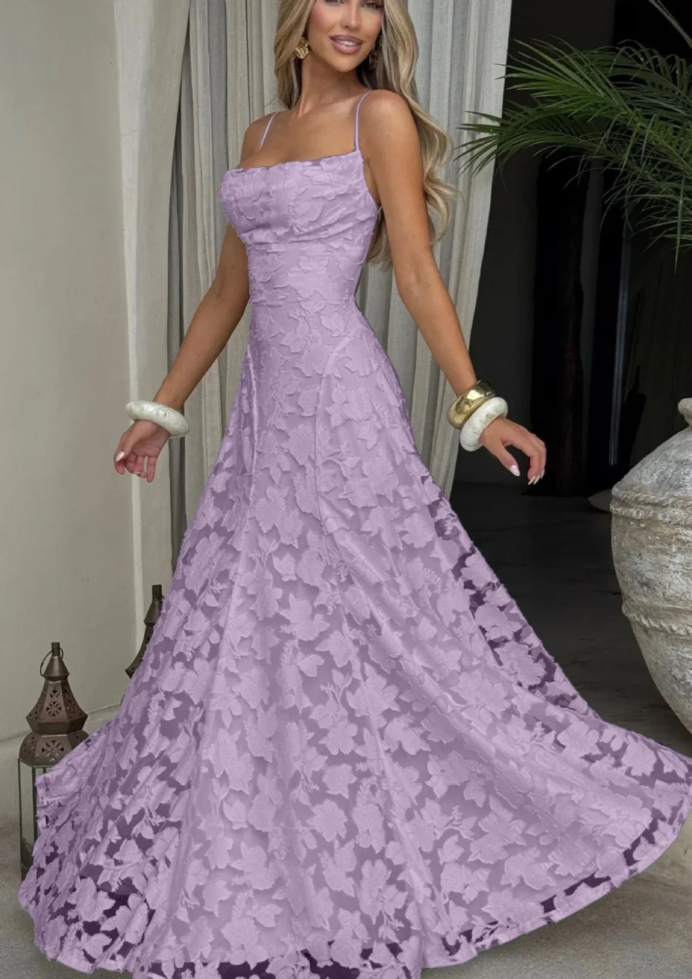 Damen Besticktes Maxi Abendkleid Elegant Lang - Image 17