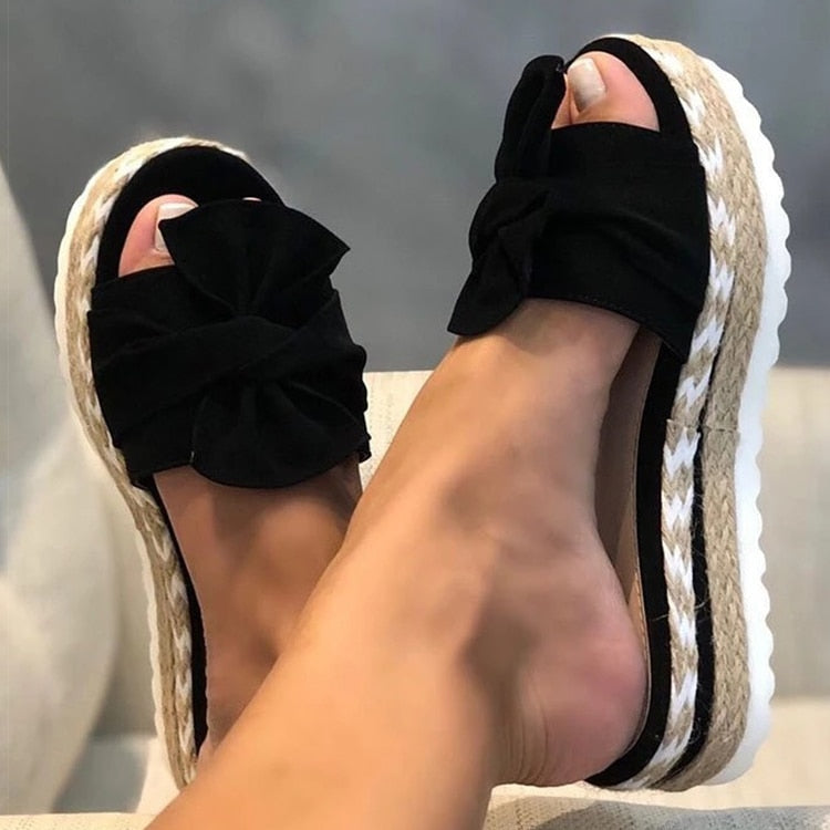 Damen Flache Sandalen Schleife Elegant - Image 7