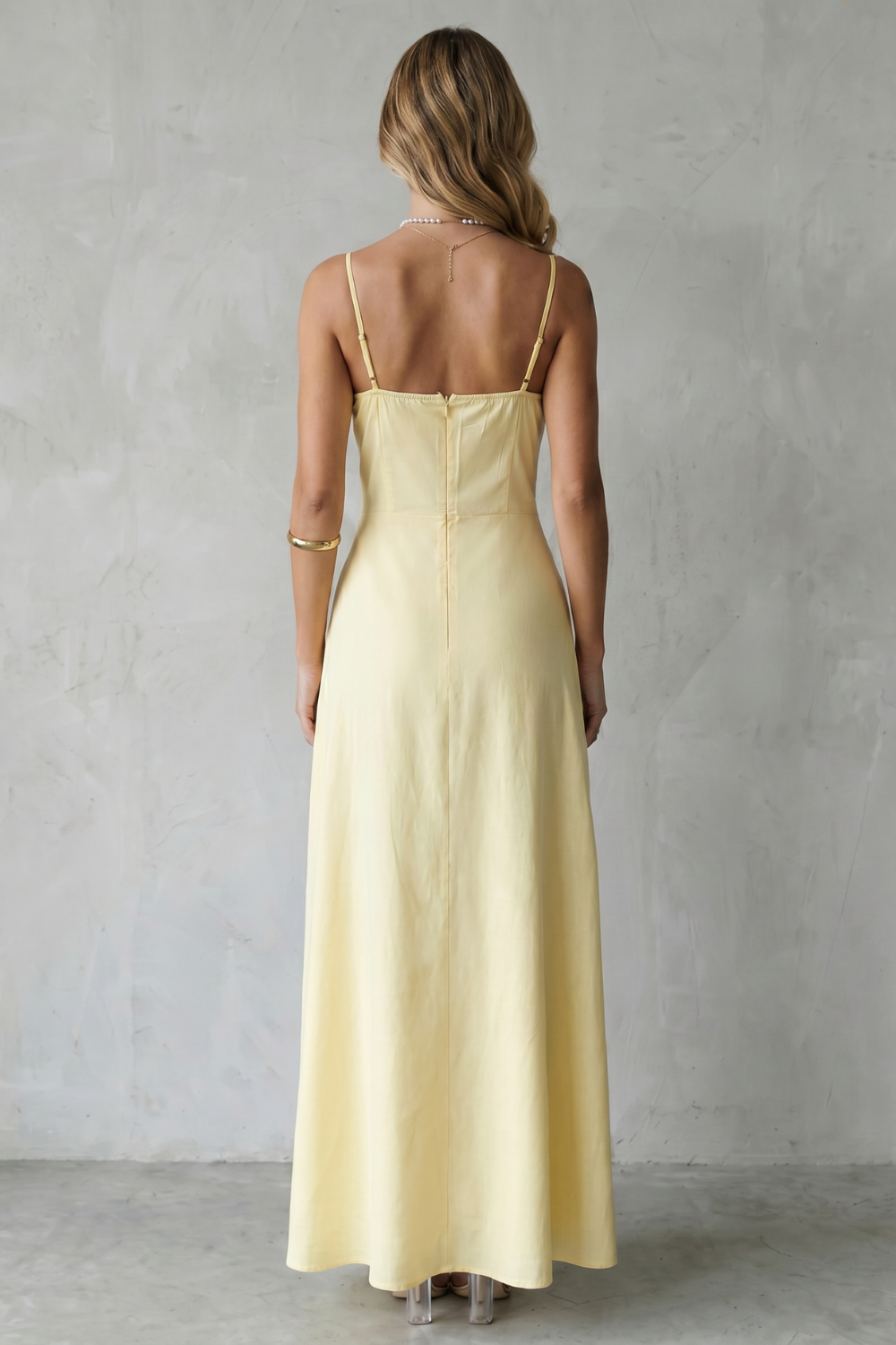 Damen ärmelloses Maxikleid Korsett-Stil elegant Hochzeitsgast - Image 4