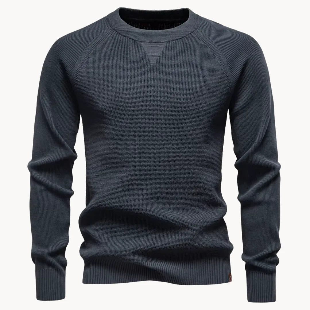 Herren Feinstrick Pullover Rundhals Raglanärmel